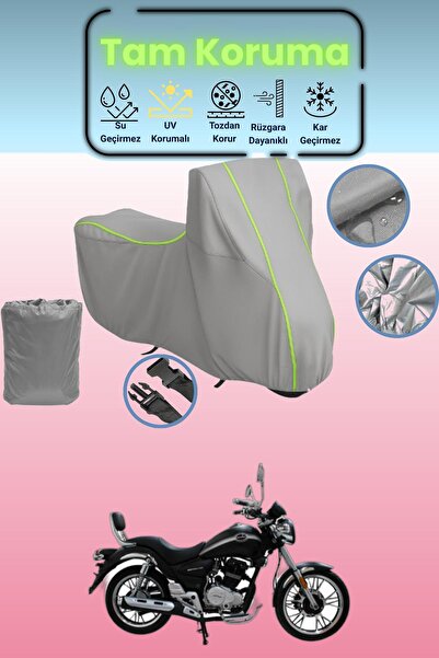 Dokaca Neo غطاء دراجة نارية رمادي نيون قماش مجدّل مونديال 150 سينتور متوافق، ...
