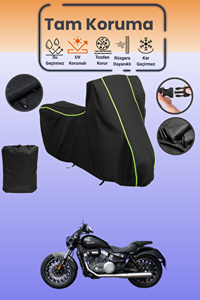 Dokaca Neo Siyah Neon Fitilli Yuki Benda Rock 250 Uyumlu Motor Branda, Koruyu...