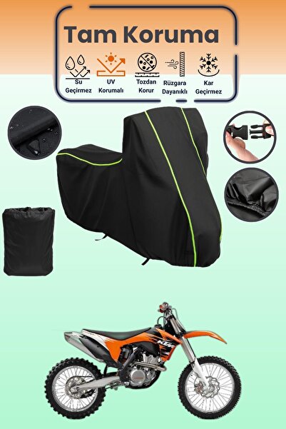 Dokaca Neo غطاء محرك متوافق مع KTM 350 SXF باللون الأسود النيون قماش مجدّل، غ...