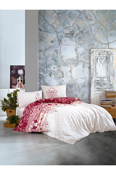 Bella Home Crystal Double Ranforce Duvet Cover Set - 4 Pieces - 100% Cotton -...