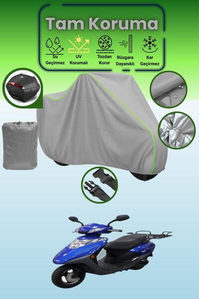 Dokaca Neo حقيبة خلفية رمادية نيون قماش مجدّل متوافقة مع كينج موتور سبيكا 50،...