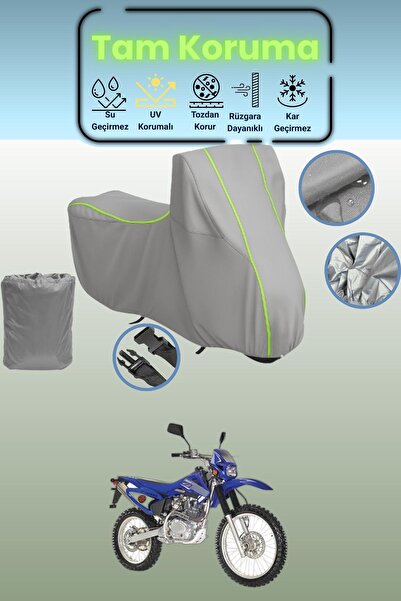 Dokaca Neo غطاء دراجة نارية رمادي نيون قماش مجدّل كانوني كروس 250 متوافق، غطا...