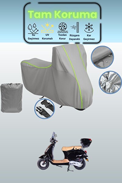 Dokaca Neo غطاء دراجة نارية رمادي نيون قماش مجدّل فالكون كوبر 50 متوافق، غطاء...
