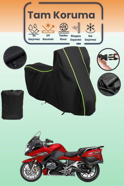 Dokaca Neo غطاء محرك متوافق مع BMW R 1250 RT باللون الأسود النيون قماش مجدّل،...