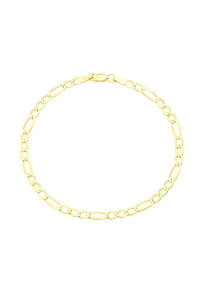Bijuteria SORELLY Mens 14k Gold Figaro Bracelet 21.5 cm