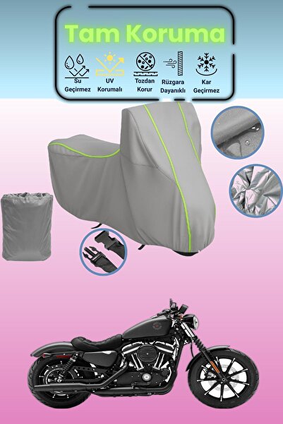 Dokaca Neo Grey Neon Corded Fabric Harley-Davidson Sportster Iron 883 Compati...