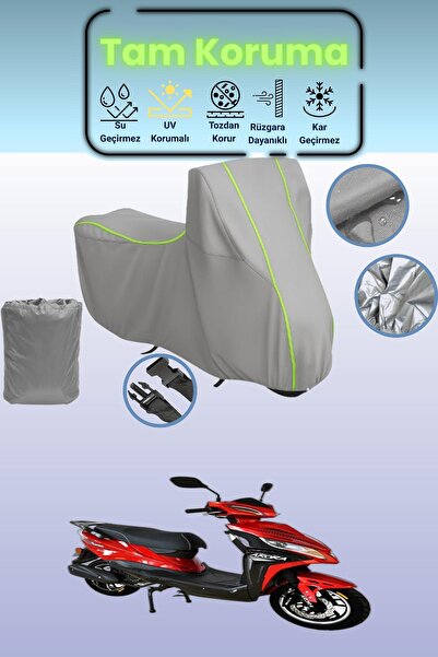 Dokaca Neo غطاء دراجة نارية رمادي نيون قماش مجدّل أورورا فيرانو AR 125-25 متو...
