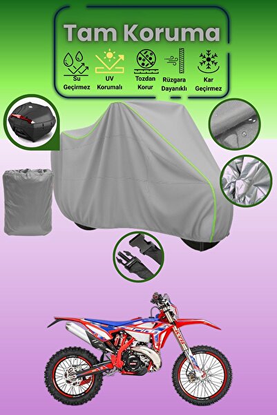 Dokaca Neo حقيبة خلفية رمادية نيون قماش مجدّل متوافقة مع بيتا RR 250 2T Endur...