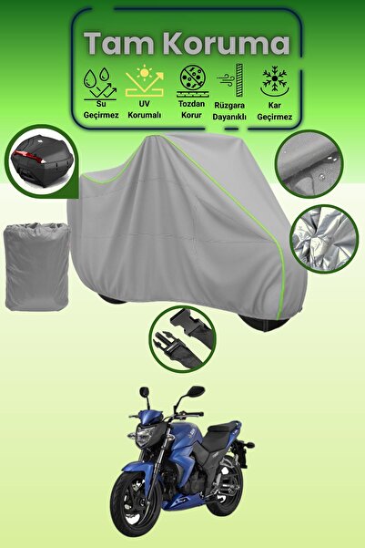 Dokaca Neo Gray Neon Corded Fabric Rear Bag Compatible Sym Wolf Sb 250 Ni Com...