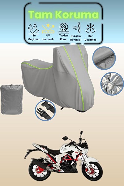 Dokaca Neo غطاء دراجة نارية رمادي نيون قماش مجدّل فالكون شارب 200 متوافق، غطا...