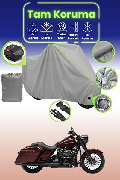 Dokaca Neo حقيبة خلفية رمادية نيون قماش مجدّل متوافقة مع حقيبة هارلي ديفيدسون...