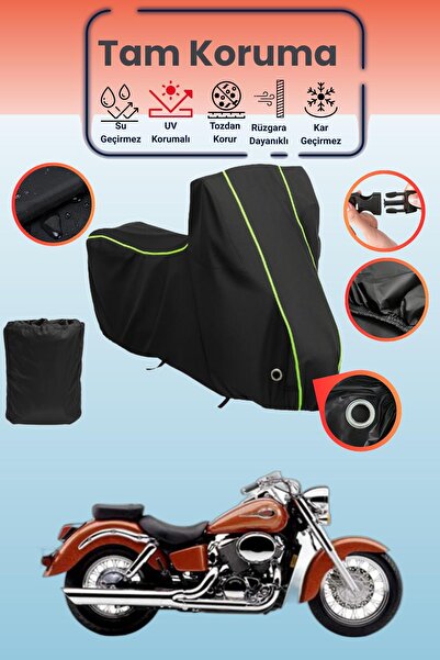 Dokaca Neo غطاء دراجة نارية متوافق مع هوندا VT 750 شادو ACE، غطاء واقي أسود ن...