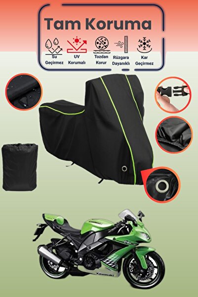 Dokaca Neo غطاء دراجة نارية متوافق مع كاواساكي نينجا ZX-10R من بلاك نيون قماش...