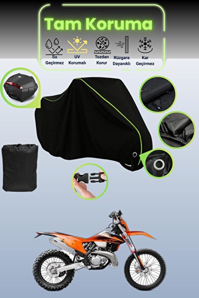 Dokaca Neo حقيبة خلفية وقفل أسود نيون قماش مجدّل متوافقة مع KTM 250 EXC TPI م...