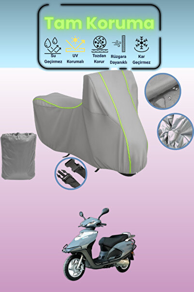 Dokaca Neo غطاء دراجة نارية رمادي نيون قماش مجدّل أورورا سبيشال 125 متوافق، غ...