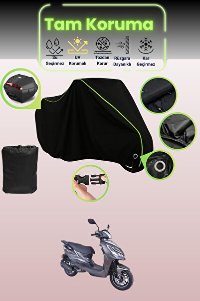 Dokaca Neo قماش دراجة نارية متوافق مع قماش مجدّل قفل وحقيبة خلفية باللون الأس...