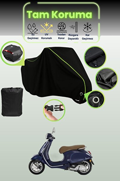 Dokaca Neo قماش أسود نيون قماش مجدّل متوافق مع الدراجات النارية من نوع Vespa ...