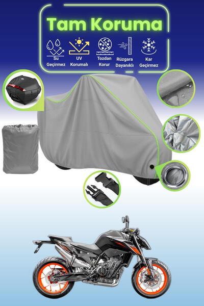 Dokaca Neo غطاء حماية رمادي نيون قماش مجدّل متوافق مع KTM 790 Duke، غطاء حماي...