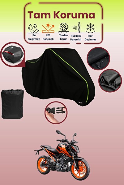 Dokaca Neo حقيبة خلفية باللون الأسود النيون قماش مجدّل متوافقة مع KTM 200 Duk...