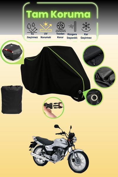 Dokaca Neo حقيبة خلفية وقفل أسود نيون قماش مجدّل متوافقة مع هوندا سي جي 125، ...