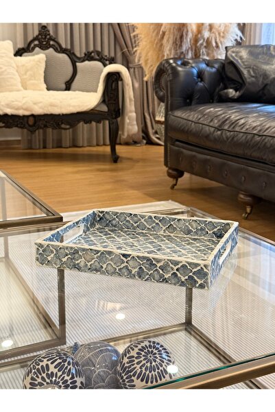 Lisso Azura Dekoratif El İşçiliği Tepsi 32x25