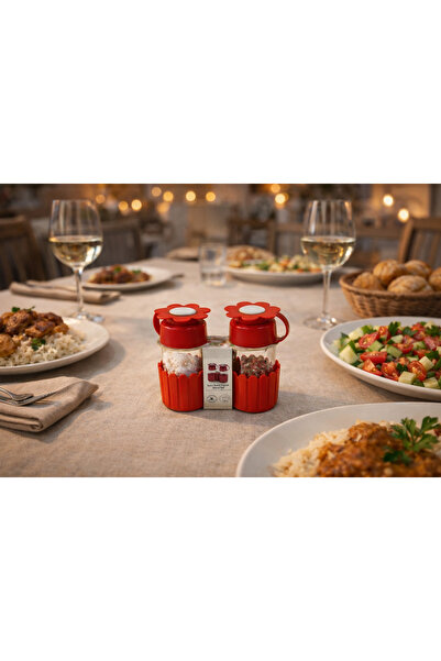 seymenbıçakçılık Multi-Purpose Glass Salt and Pepper Shaker Set – Suitable for Spices, Salt, Black Pepper (Set of 2)