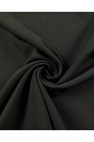 Kumaş Parça Crepon elastic (ușor) în culoarea neagră (lățime 140 cm x lungime...