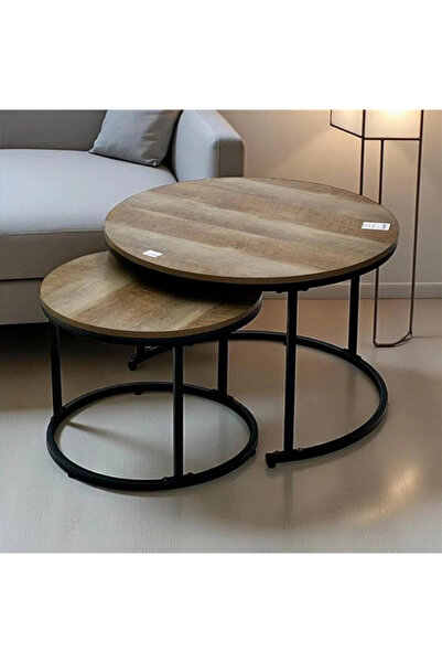 VALUE Nesting coffee table, set of two stackable side tables for living room and bedroom, stable and easy to use.