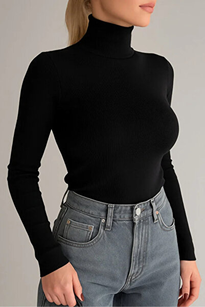 pepule Unisex Premium Cotton Turtleneck Camisole Hooded Slimfit High Neck Sweater