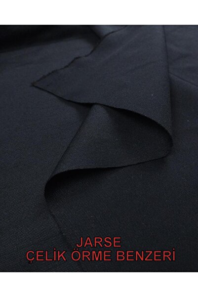 Kumaş Parça Țesătură din oțel din material subțire Jarse în culoare neagră (l...