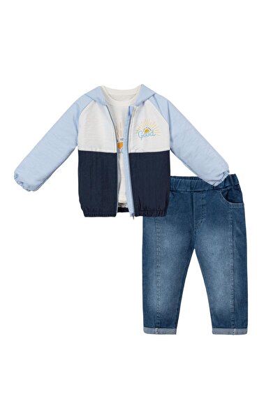Necix's Baby Boy Three-Piece Set with Jeans, Raincoat