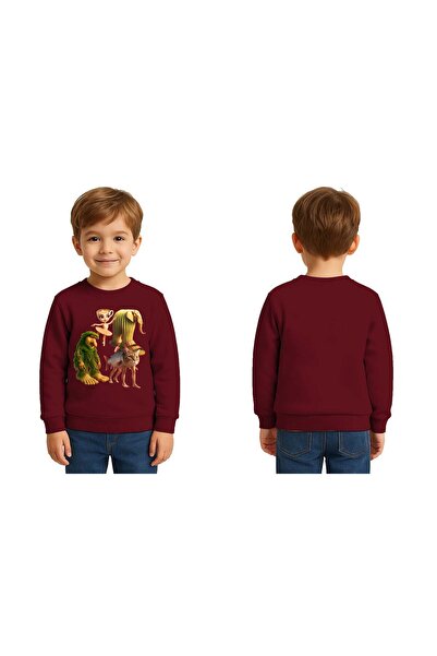 SEDİRLİ Unisex Braınrot cu imprimeu Copii Swae tricou 3 fire cu borduri