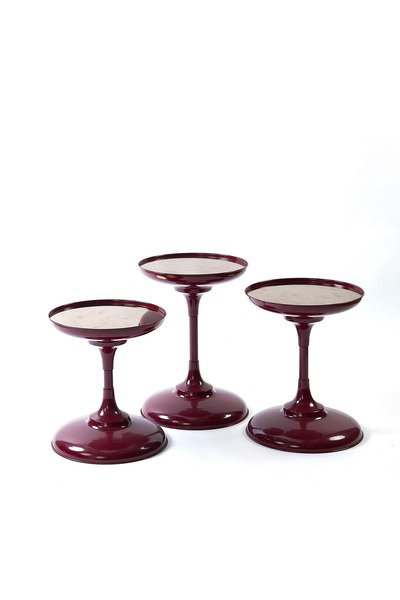 Lins Aksesuar Cherry Lux 3'Lü Takım Oturma Odası Yatak Odası Yan Sehpa