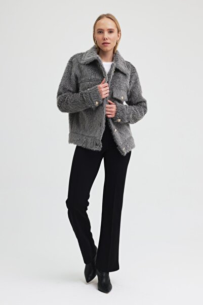 Lijuri Front pocket Faux Fur Coat 7101 r6-g-k2