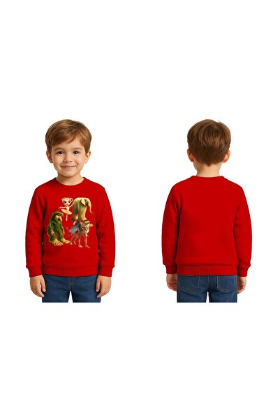 SEDİRLİ Unisex Braınrot cu imprimeu Copii Swae tricou 3 fire cu borduri