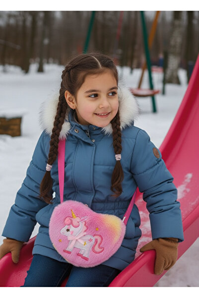 Mollycrush Kız Çocuk Peluş Unicorn Çapraz Çanta | Sevimli Mode