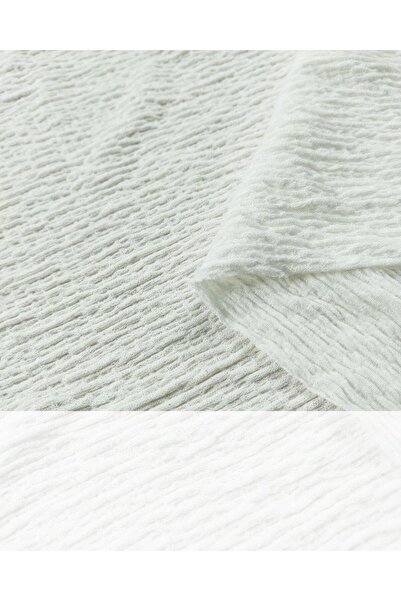 Kumaş Parça Culoare ecru cu șnur bumbac moale (lățime 160 cm x lungime 150 cm)