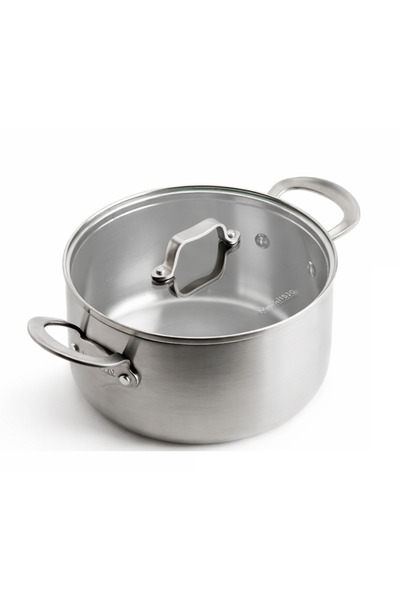 Greenpan X Mauviel La Collection Limited Edition 20 cm 3-Ply Stainless Steel Deep Saucepan (3.2 L)