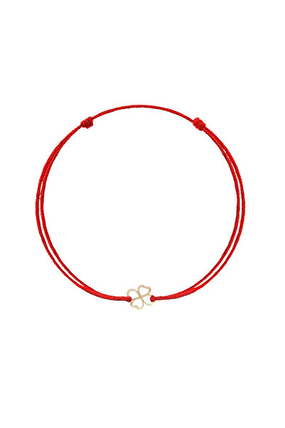 Bijuteria SORELLY Brățară Trifoi din Aur de 14k Roșie