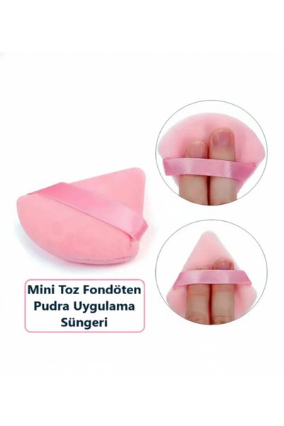 MAISON GLOWEN 3'lü Tutmalı Kadife Premium Makyaj Süngeri (YIKANABİLİR) Pudra Fondöten Bb Krem
