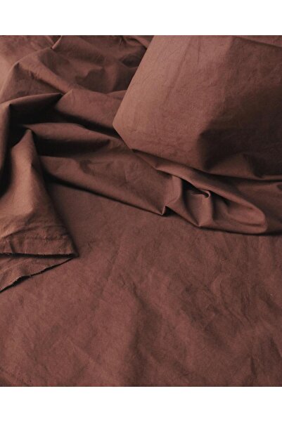 Kumaş Parça Red Brown Colored Cotton Fabric (Width 145 cm X Length 190 cm)