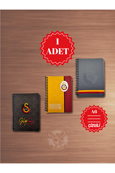 Timon 72 Yaprak Taraftar Not Defteri A6 10x14 cm Sarı Kırmızı (1 Adet)