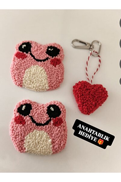 ETİK AKSESUAR El yapımı Punch bardak altlığı oto aksesuar kurbağa 2 li