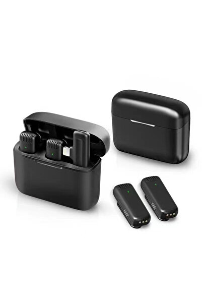 Techsuit [Pachet 2x] Lavalier wireless Lightning LW4, negru