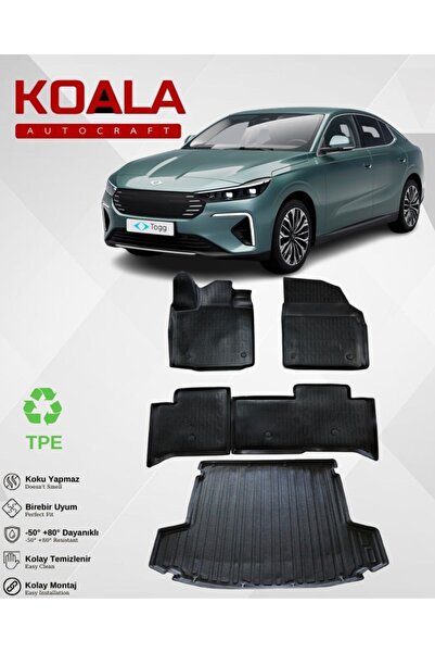 KoalaOtoTekstil Togg T10F Sedan (2025-sonrası) uyumlu - Araca Özel Paspas ve ...