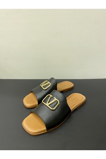 Özay Papuci de damă din piele naturală cu talpă plată