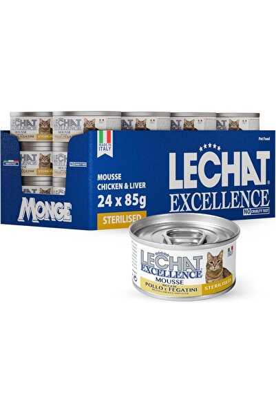 Monge Lechat Excellence by | Sterilised Cat Wet Food | with Tasty Chicken & L...