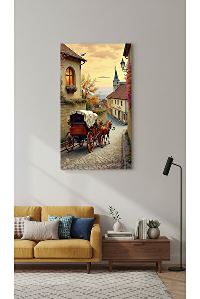 YTD ART DESİGN Sokak Temalı Kanvas Tablo Dikey Tasarım