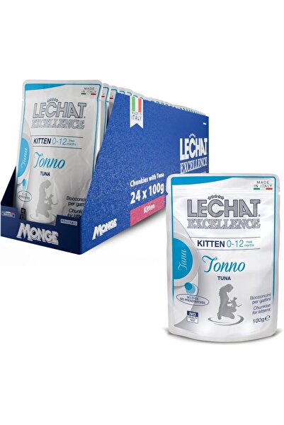 Monge Lechat Excellence by | Kitten Wet Food with Tuna | Super Premium Comple...