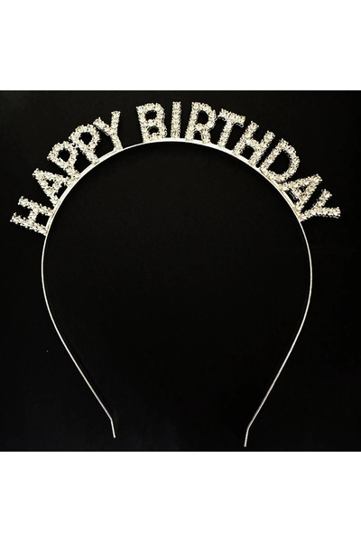 TİMİON Ασημένια Κρυστάλλινη Πέτρα Happy Birthday Birthday Crown Εισαγόμενο πρ...